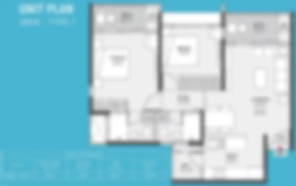 Godrej Tiara 3 BHK apartment Floor Plan by Godrej Properties in Goraguntepalya, Yeshwanthpur, West Bangalore