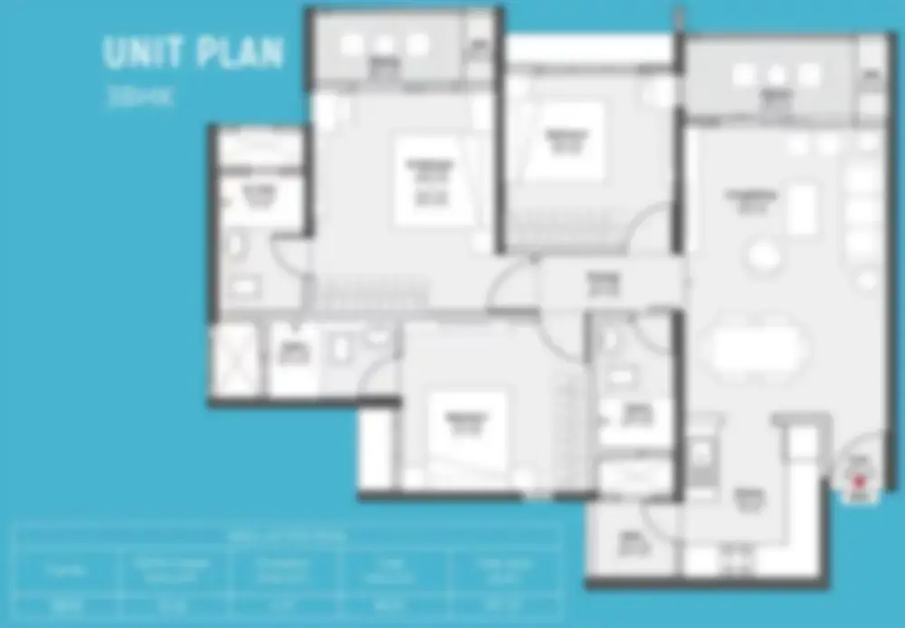 Godrej Tiara 4.5 BHK apartment Floor Plan by Godrej Properties in Goraguntepalya, Yeshwanthpur, West Bangalore