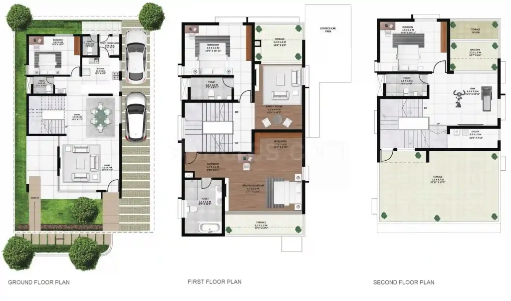 Godrej Gold County 5 BHK villa floor plan