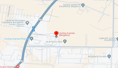 Godrej Ananda Phase 2 location map